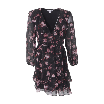 Black Floral Mini Dress