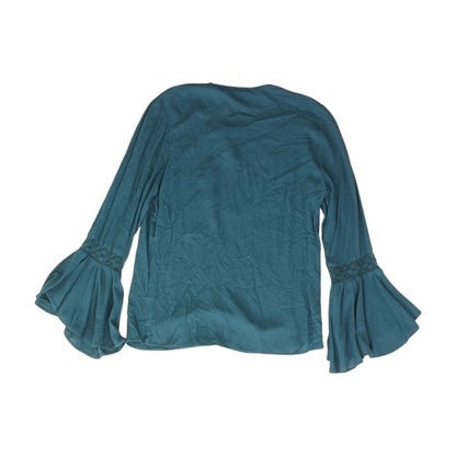 Green Solid Long Sleeve Blouse