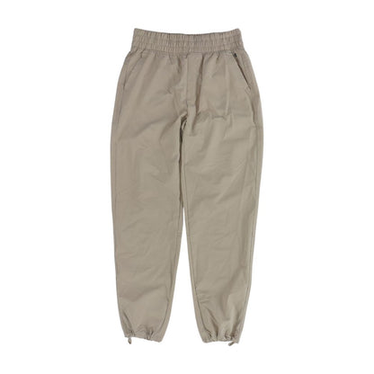 Beige Solid Pants