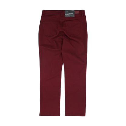 Burgundy Petite Straight Jeans