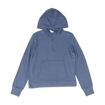 Blue Solid 1/4 Zip Pullover