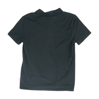 Black Solid Short Sleeve Polo