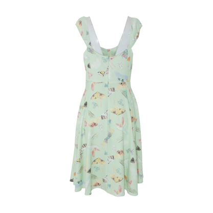 Green Print Midi Dress