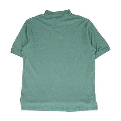 Green Tall Solid Short Sleeve Polo
