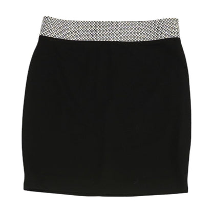 Black Solid Mini Skirt
