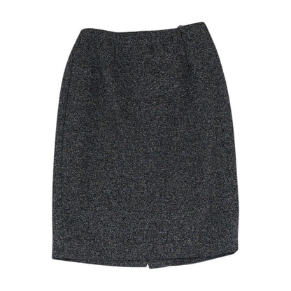 Gray Solid Midi Skirt