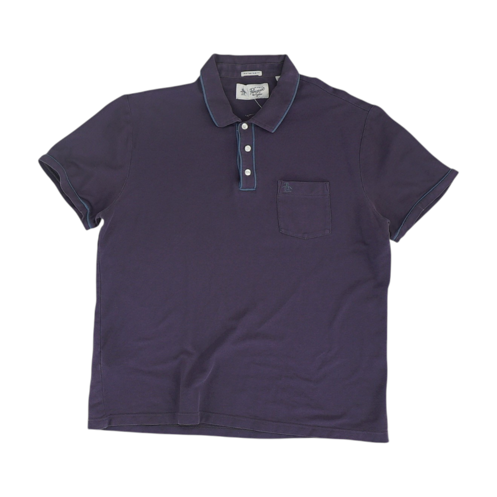 Purple Solid Short Sleeve Polo