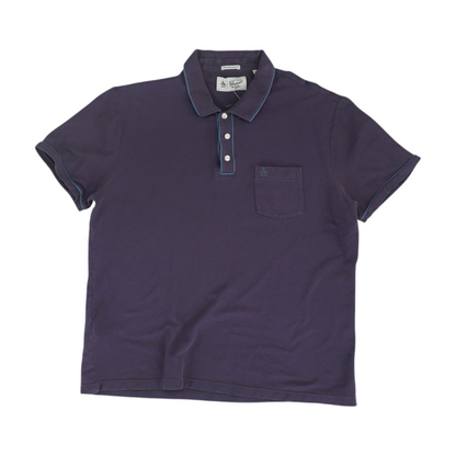 Purple Solid Short Sleeve Polo