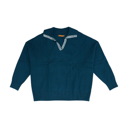 Teal Plus Pullover Sweater