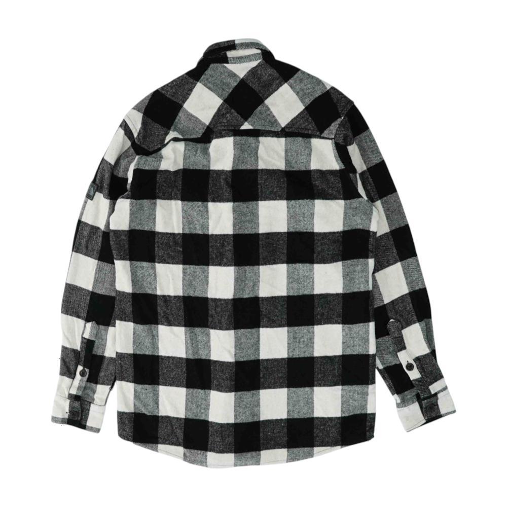 Black Check Flannel Button Down