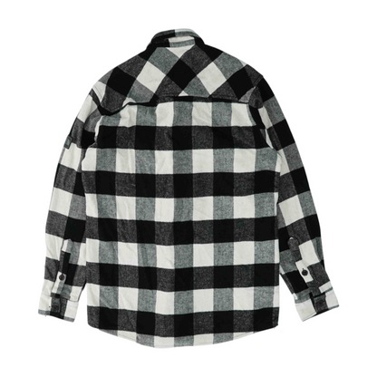 Black Check Flannel Button Down