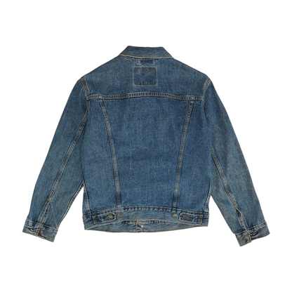 Blue Solid Denim Jacket