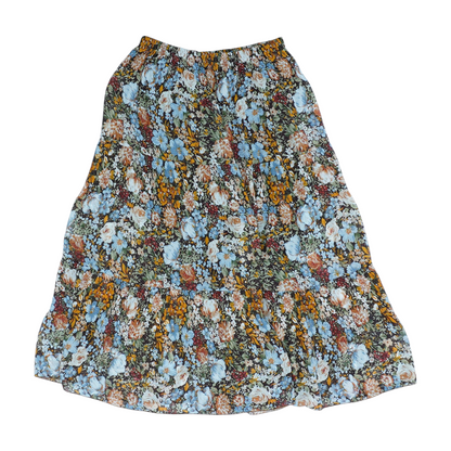 Multi Floral Midi Skirt