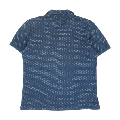 Navy Polka Dot Short Sleeve Polo