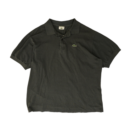 Gray Solid Short Sleeve Polo
