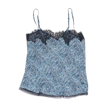Blue Animal Print Blouse