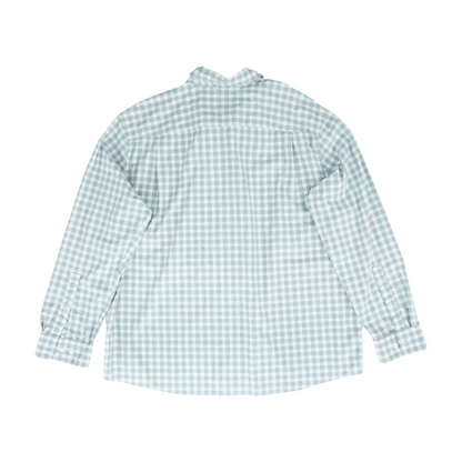 Gray Plaid Long Sleeve Button Down