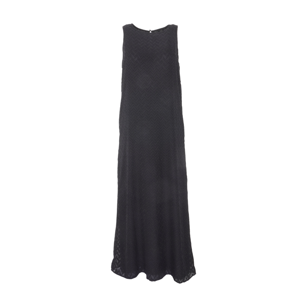 Black Chevron Maxi Dress