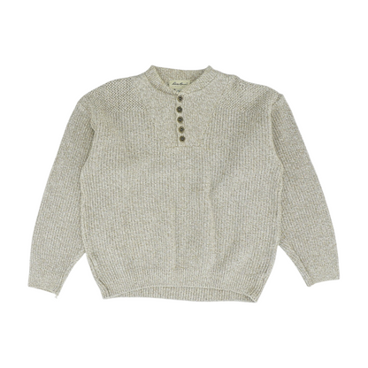 Beige Solid Pullover Sweater