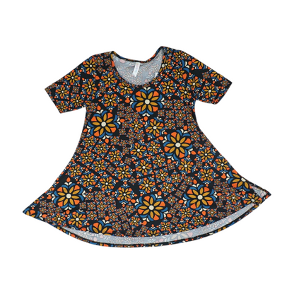 Black Graphic Blouse
