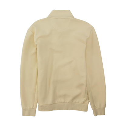 Cream Solid 1/4 Zip Pullover