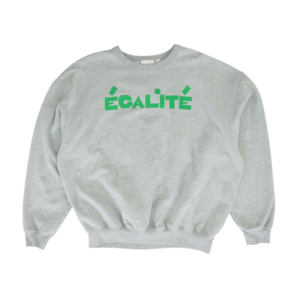 Gray Solid Sweatshirt Pullover