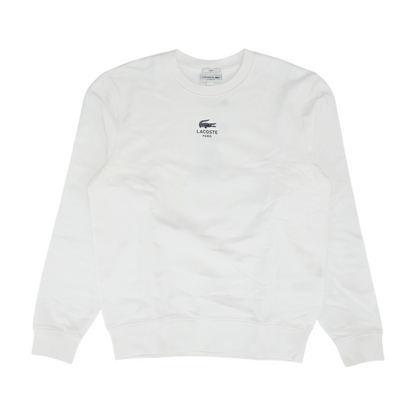 White Solid Sweatshirt Pullover