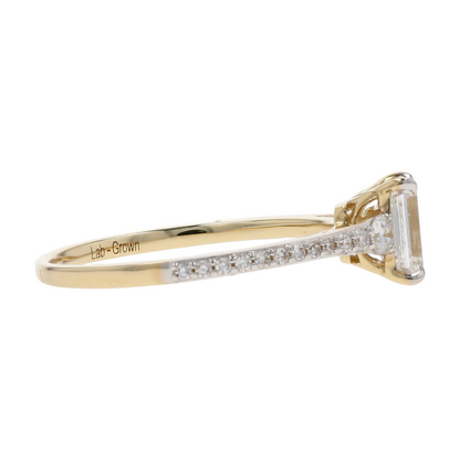 1 ctw 10K Yellow Gold Lab Grown Diamond Engagement Ring