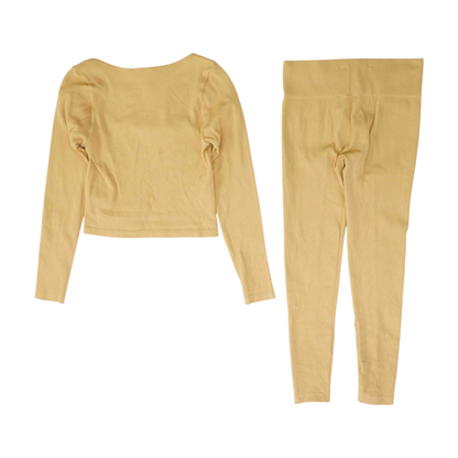 Beige Solid Active Set