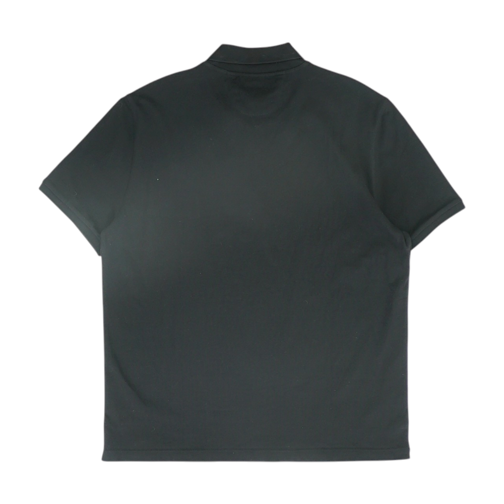 Black Solid Short Sleeve Polo