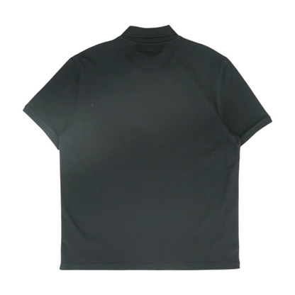 Black Solid Short Sleeve Polo