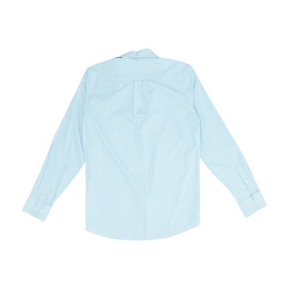 Blue Striped Long Sleeve Button Down