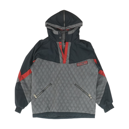 Gray Color Block 1/4 Zip Pullover