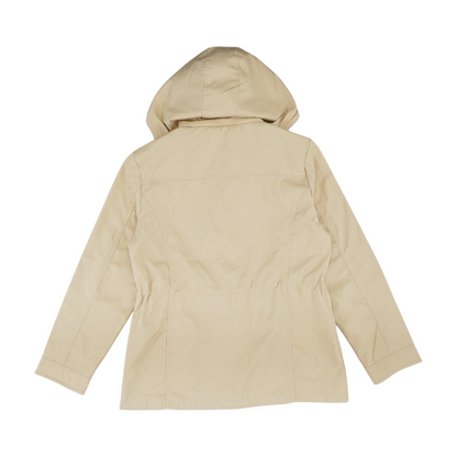 Beige Solid Rain Jacket