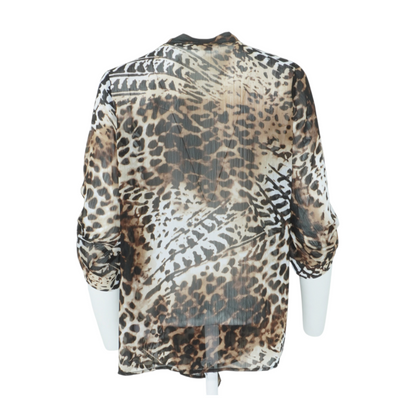 Beige Animal Print Cardigan