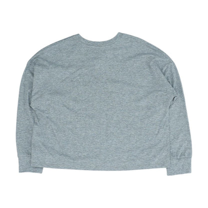 Gray Solid Crewneck T Shirt