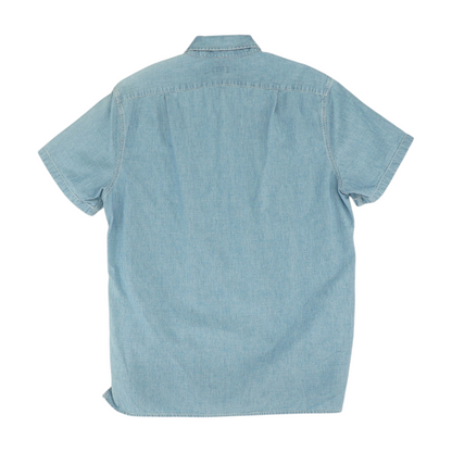 Blue Solid Short Sleeve Polo