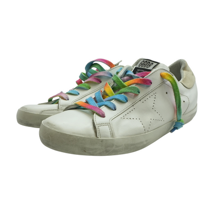 Rainbow Super-Star Perforated Leather Sneakers