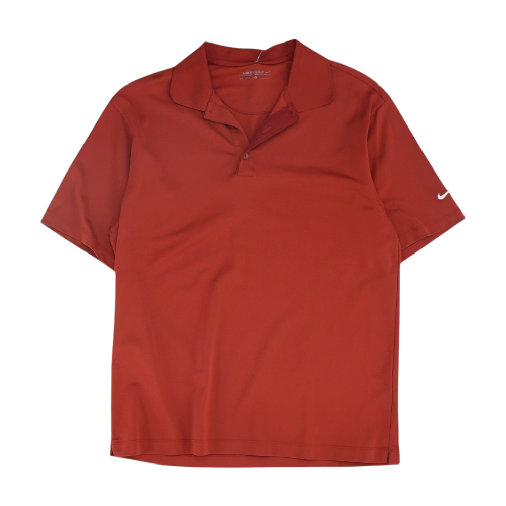 Red Solid Short Sleeve Polo