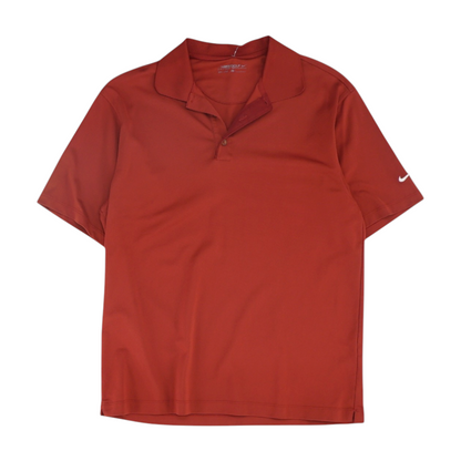 Red Solid Short Sleeve Polo