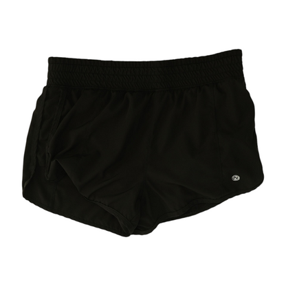 Black Solid Active Shorts