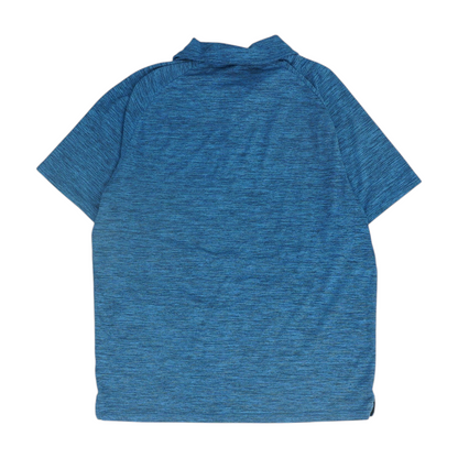 Blue Striped Short Sleeve Polo