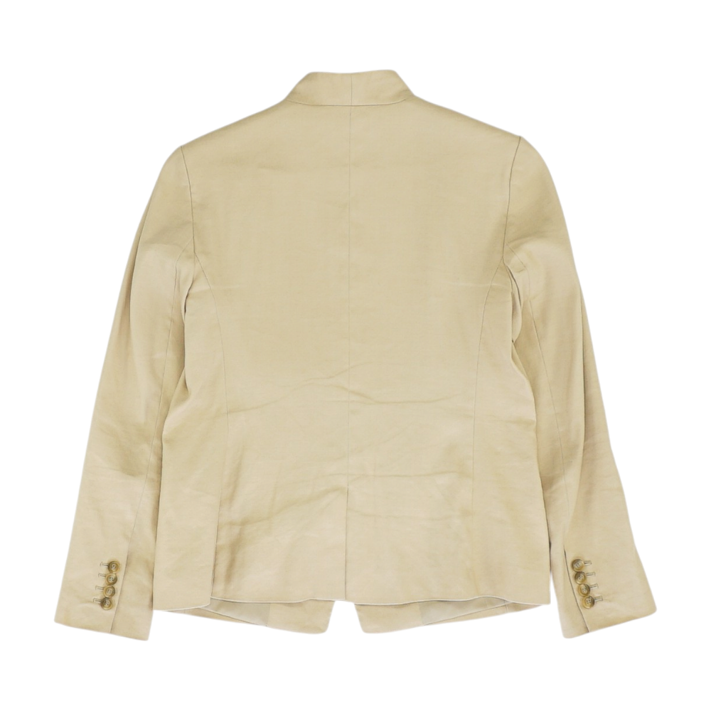 Beige Herringbone Blazer