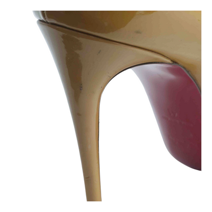Tan So Kate 120mm Patent Leather Pumps