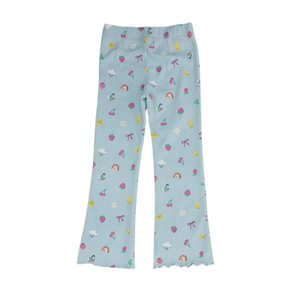 Blue Print Knit Pants
