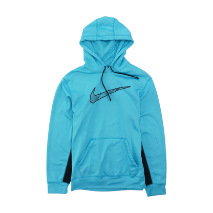 Blue Solid Hoodie Pullover
