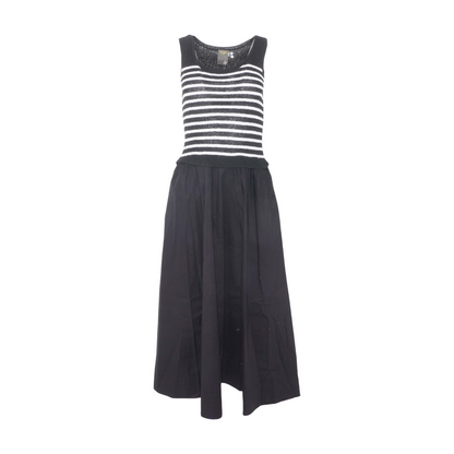 Black Striped Midi Dress