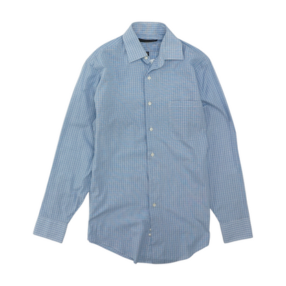 Blue Plaid Long Sleeve Button Down