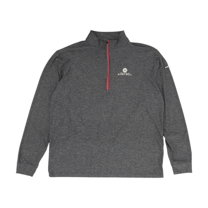 Blue Solid 1/4 Zip Pullover