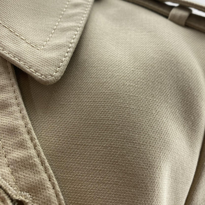 Tan Vino Pleated Trench Coat